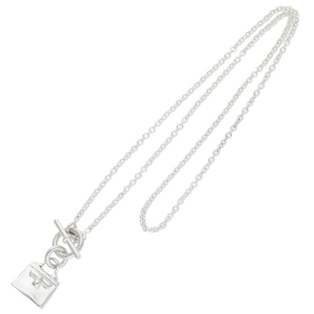 Hermes Amulet Kelly Silver Necklace 43 cm